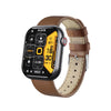 Bearscome BCF57 glycémie pression artérielle fréquence cardiaque oxygène sanguin surveillance du sommeil montre intelligente étanche - F57 Tarnish/Leather brown
