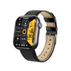 Bearscome BCF57 glycémie pression artérielle fréquence cardiaque oxygène sanguin surveillance du sommeil montre intelligente étanche - F57 Vernis/Cuir noir