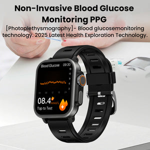 BEARSCOME VEE Bluetooth appel ECG/EKG oxygène sanguin fréquence cardiaque surveillance de la glycémie musique SmartWatch
