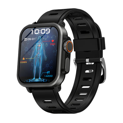 BEARSCOME VEE Bluetooth appel ECG/EKG oxygène sanguin fréquence cardiaque surveillance de la glycémie musique SmartWatch 