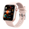 BEARSCOME 2024 Heart rate Blood pressure Bluetooth sports smartwatch - 108 Gold/Pink silicone