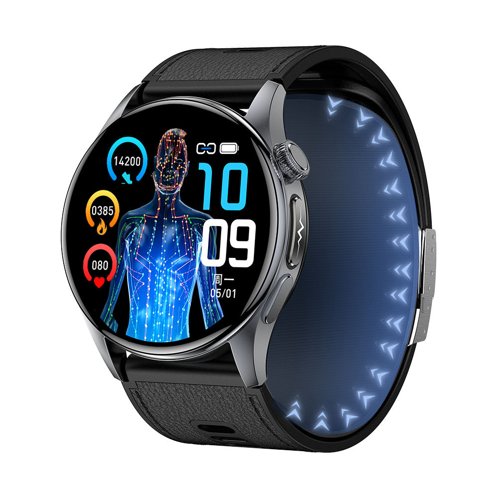 Bearscome Max 6 High-end Flagship Air Pump Blood Pressure ECG Blood Sugar Blood Oxygen Monitoring SmartWatch