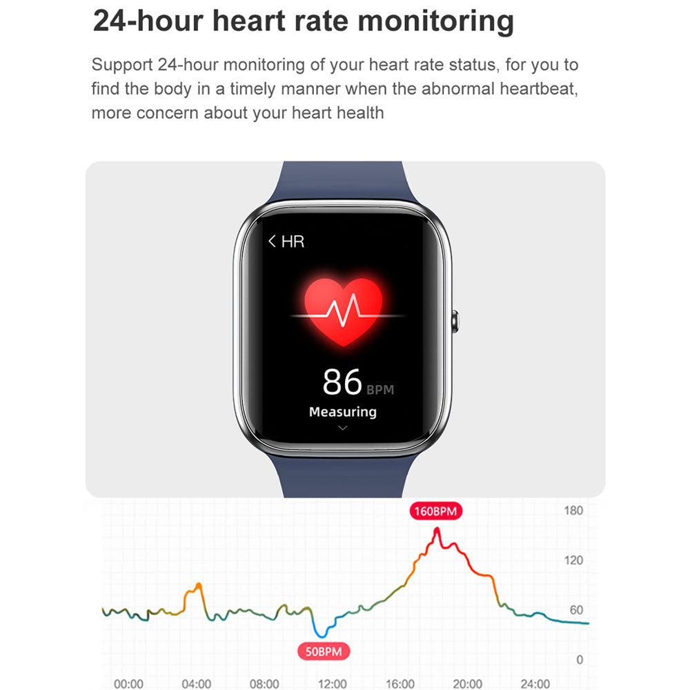 BEARSCOME BCY9Pro Pression artérielle Fréquence cardiaque Oxygène sanguin Surveillance de la glycémie Bluetooth Parler Jouer Musique Santé Étanche Smartwatch 