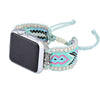 Boho style nylon woven watch strap - Mint Green