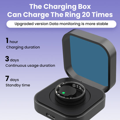 Bearscome R08 Blood Glucose ECG/EKG Blood Pressure Monitoring AI Health Analysis Smart Ring