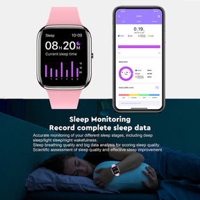 BEARSCOME BCY9Pro Pression artérielle Fréquence cardiaque Oxygène sanguin Surveillance de la glycémie Bluetooth Parler Jouer Musique Santé Étanche Smartwatch 