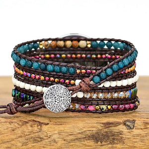 Imperial Stone Bead Hand-Woven Watch With Bohemian Style