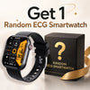 Bearscome BCF57 glycémie pression artérielle fréquence cardiaque oxygène sanguin surveillance du sommeil montre intelligente étanche - F57 Tarnish/Silicone black++ Random ECG smartwatch