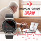 BEARSCOME BCG08 ECG Oxygène sanguin Fréquence cardiaque Surveillance de la santé Montre intelligente, Sommeil, Soins féminins, Imperméable, Réception de message/appelant 