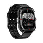 Bearscome H22 Indestructible Sports de plein air Smartwatch Fréquence cardiaque Oxygène sanguin Rappel d'appel Bluetooth Musique