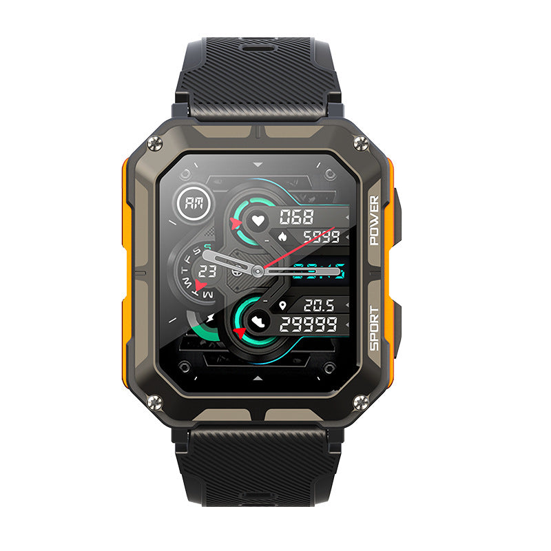 Bearscome C20pro Indestructible Sports de plein air Smartwatch Fréquence cardiaque Oxygène sanguin Rappel d'appel Bluetooth Musique