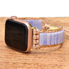 Colorful Imperial stone braided watch band Bohemian style - Violet