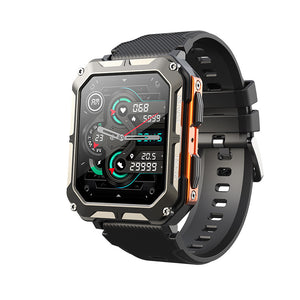 Bearscome C20pro Indestructible Sports de plein air Smartwatch Fréquence cardiaque Oxygène sanguin Rappel d'appel Bluetooth Musique