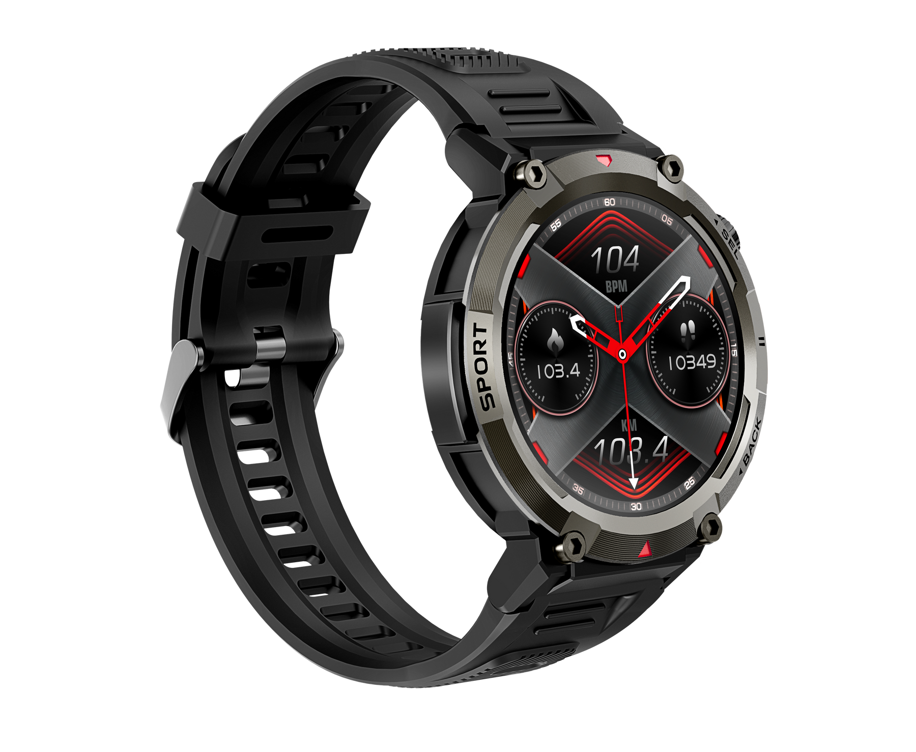 Bearscome S100 Blood pressure,Blood oxygen,LED light,HD Touch,Wireless Calls & Messages,Water-Resistant watch