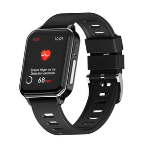Bearscome RIG avec ECG Sang Oxygène Fréquence Cardiaque Surveillance du Sommeil Montre Intelligente de Santé, Étanche, Réception de Message/Appelant, Soins Féminins