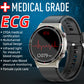 BEARSCOME BCG08 ECG Oxygène sanguin Fréquence cardiaque Surveillance de la santé Montre intelligente, Sommeil, Soins féminins, Imperméable, Réception de message/appelant 