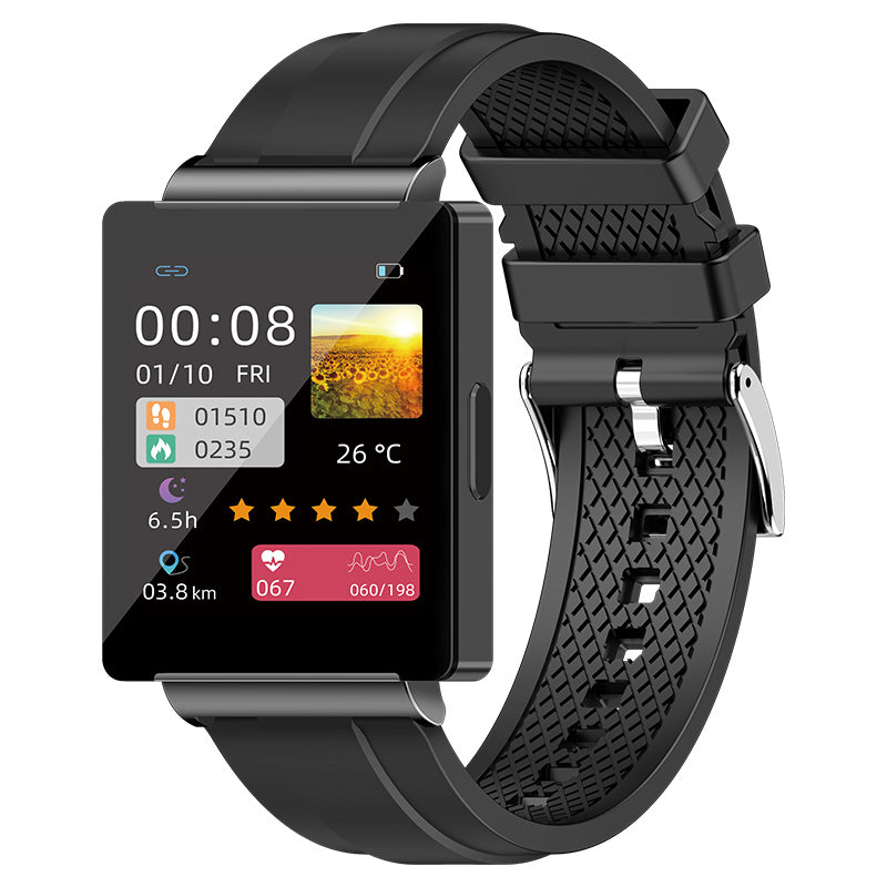 BEARSCOME BCKS01 Smartwatch NFC Glycémie Fréquence Cardiaque Pression Artérielle Bluetooth Montre de Sport Intelligente 